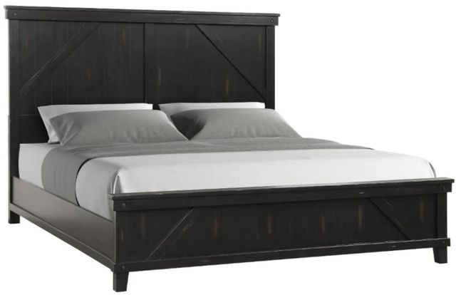 Bernards Spruce Creek Black King Panel Bed-0