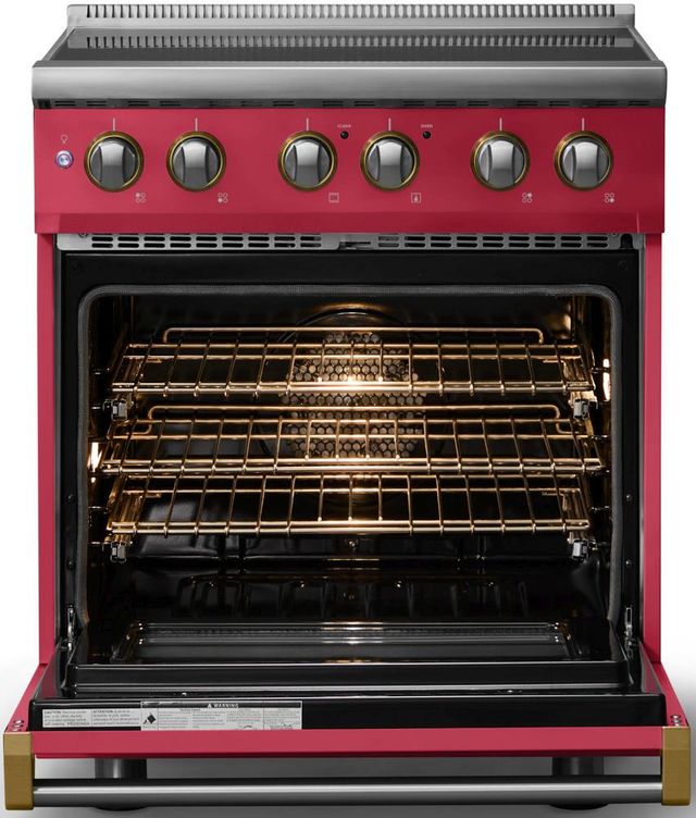Viking® 5 Series 30" Valentine Pro Style Induction Range with Brushed Brass Trim-1