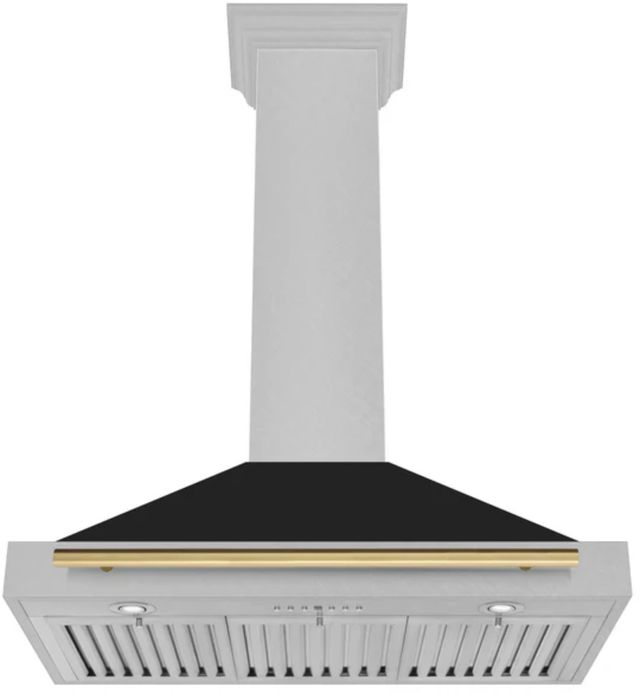 ZLINE Autograph Edition 36" Black Matte Wall Mounted Range Hood-3