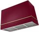 AGA Loge 48" Cranberry Wall Mounted Range Hood  with Antique Brass Trim-0