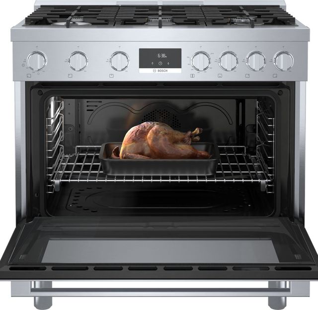Bosch® 800 Series 36" Stainless Steel Pro Style Dual Fuel Range-8