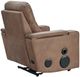 Signature Design by Ashley® Lorrenton Caramel Power Glider Recliner with Audio System-3