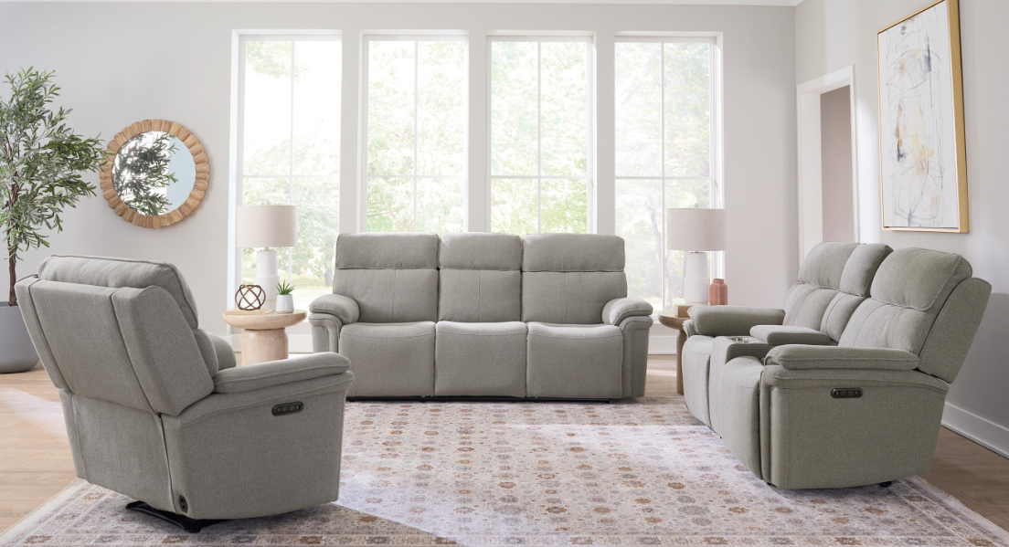 Bassett Furniture Club Level Calvin Power Reclining Sofa
