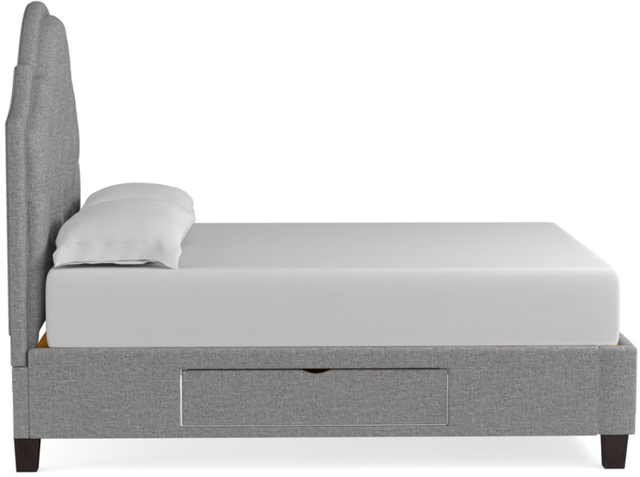 Bassett® Furniture Custom Upholstered Beds Barcelona Bonnet Storage Bed-3