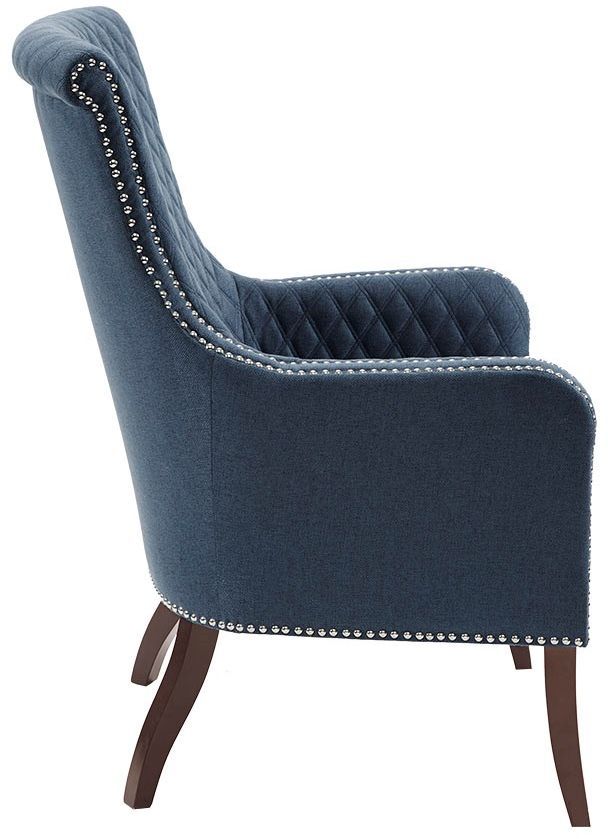 Olliix by Madison Park Dark Blue Heston Accent Chair-2