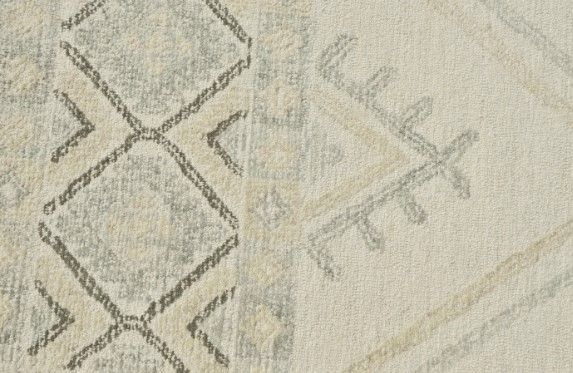 KAS Rugs Hudson Ivory Taupe Southwest 5'x7' Area Rug-3