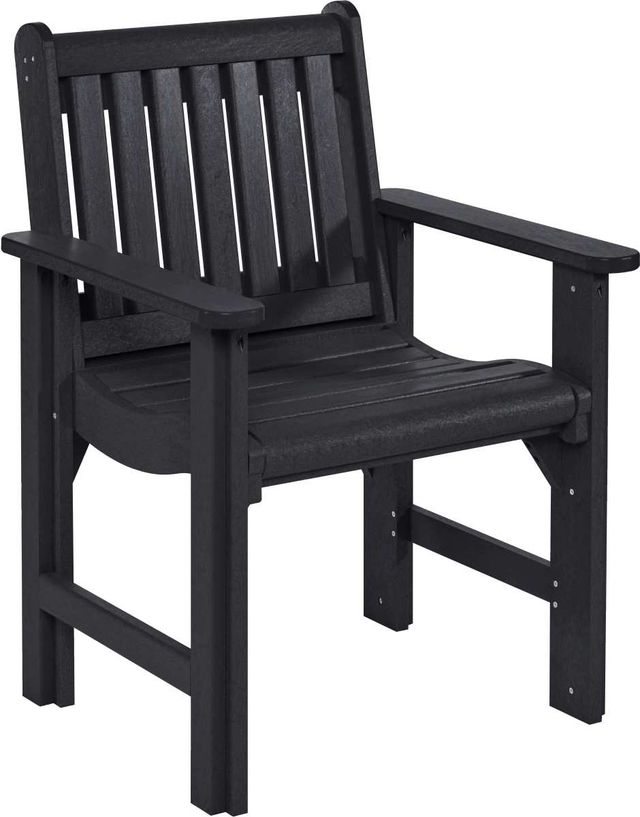 C.R. Plastic Generation Line Black Dining Arm Chair-0