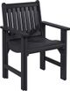 C.R. Plastic Generation Line Black Dining Arm Chair-0