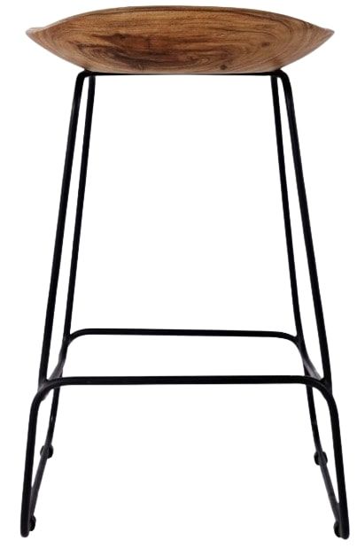 Jofran Inc. Nature's Edge Black/Natural Backless Counter Stool-3