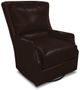 England Furniture Customizable Louis Leather Swivel Chair-2