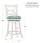 Powell® Mandell Blue/Cream Counter Stool-2
