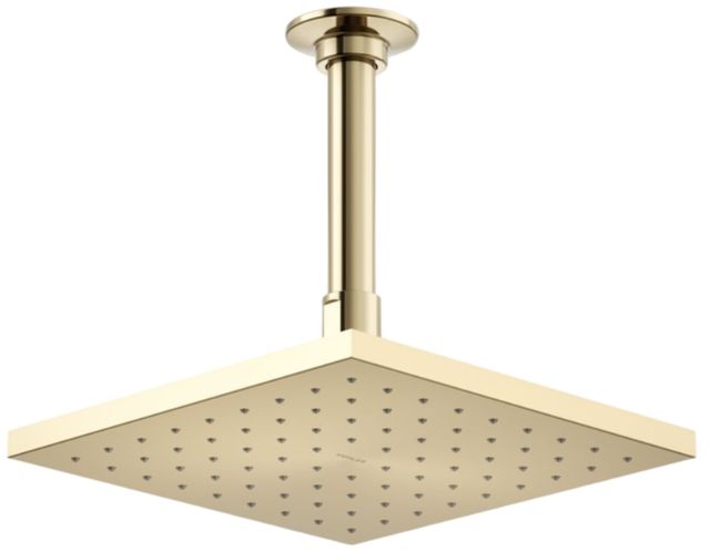 KOHLER® Contemporary Vibrant French Gold 2.5 GPM Square 8" Single-Function Rainhead-0