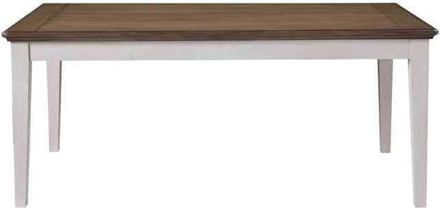 Steve Silver Co. Pendleton Honey Oak Dining Table with Ivory Base-1