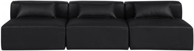 Meridian Furniture Cube 3-Piece Black Sofa-1