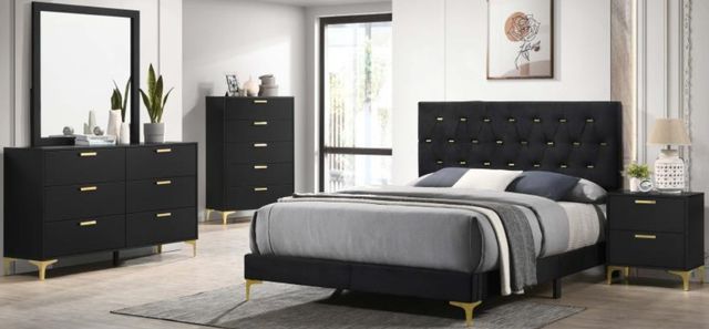 Coaster® Kendall 5-Piece Black Queen Panel Bedroom Set-0