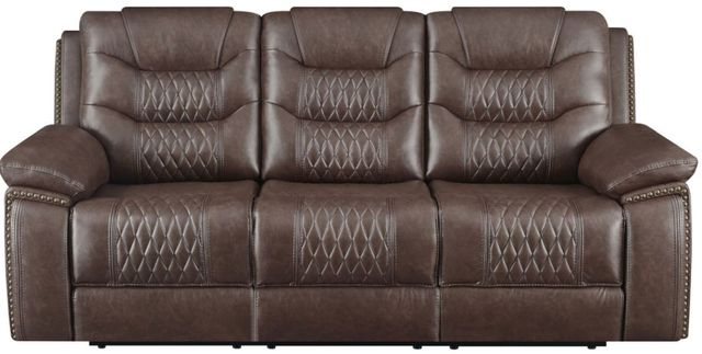 Coaster® Flamenco Brown Tufted Upholstered Power Sofa-2