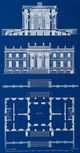 Stylecraft Dann Foley Lifestyle Graphic Building Plan IV Blue/White Wall Art-1