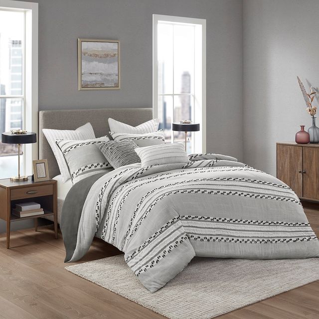 Olliix by INK+IVY Kerala Taupe Cotton Square Pillow-4