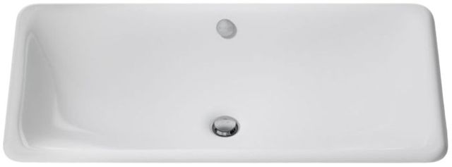 Kohler Iron Plains® White 30" Rectangular Drop-In/Undermount/Vessel Bathroom Sink with White Painted Underside-4