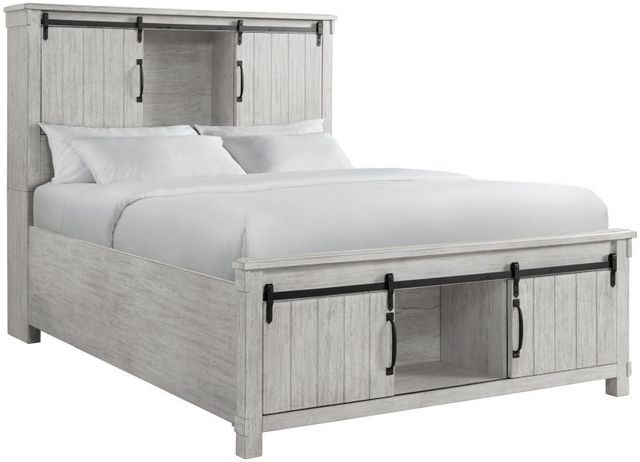 Elements International Scott 4-Piece White Queen Panel Storage Bedroom Set-2