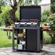 ENO® ACHILLE Gray Grill Cart with Cargo Tray and Door-2
