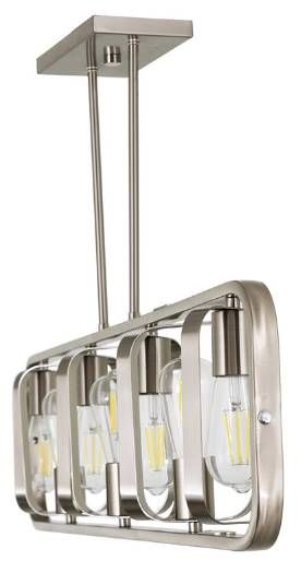 YHD Elliptical Polished Nickel 7-Light Island Light-3