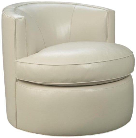 Craftmaster® Customizable CM Leather 32" Swivel Chair-4
