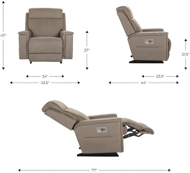 La-Z-Boy® Ace Powder Power Rocking Recliner with Headrest-1
