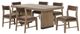 New Classic® Home Furnishings Viera 7-Piece Dark Brown/Natural Oak Dining Table Set-0