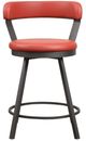 Homelegance® Appert Dark Gray/Red Swivel Counter Height Chair-2