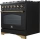 FORNO® Antico Alta Qualita 36" Black Pro Style Dual Fuel Range-1