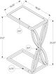 Monarch Specialties Inc. Grey Stone Look 25"H Accent Table with Black Metal Frame -4