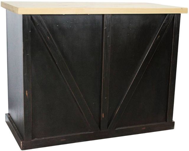 American Heartland Manufacturing Rustic Antique Black Kitchen Island-2