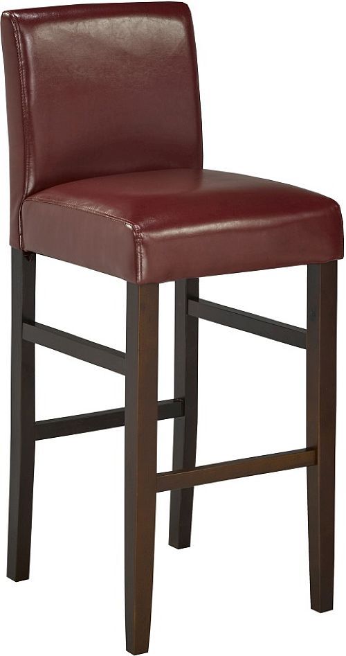 Brassex Inc. 2-Piece Brown/Deep Red 29'' Bar Stool Set-0