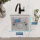 Elkay Quartz Classic® White 15.75" Single Bowl Dual Mount Bar Sink Kit-4