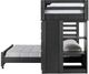 Elements International Cali Kids Grey Twin Loft Bookcase Bed -3