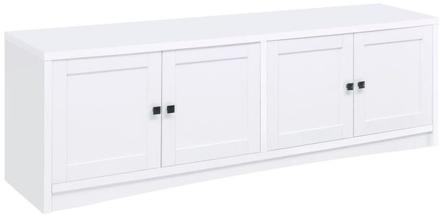 Coaster® Laughlin White Entertainment Center with Gunmetal-0