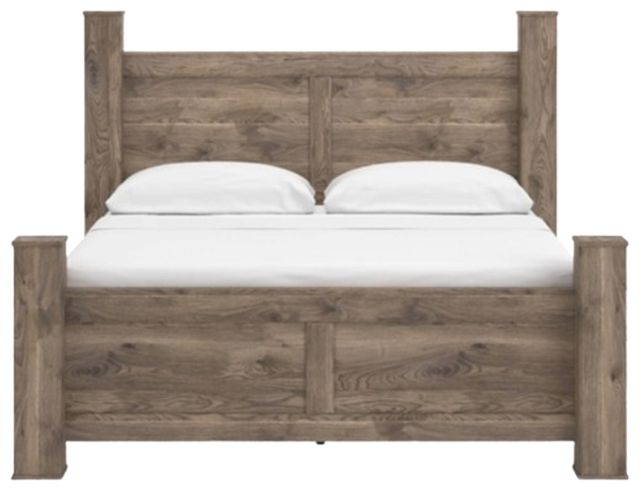 Signature Design by Ashley® Rusticott Brown King Poster Bed-1
