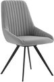 Armen Living Alison 2-Piece Gray Swivel Dining Room Chairs-0