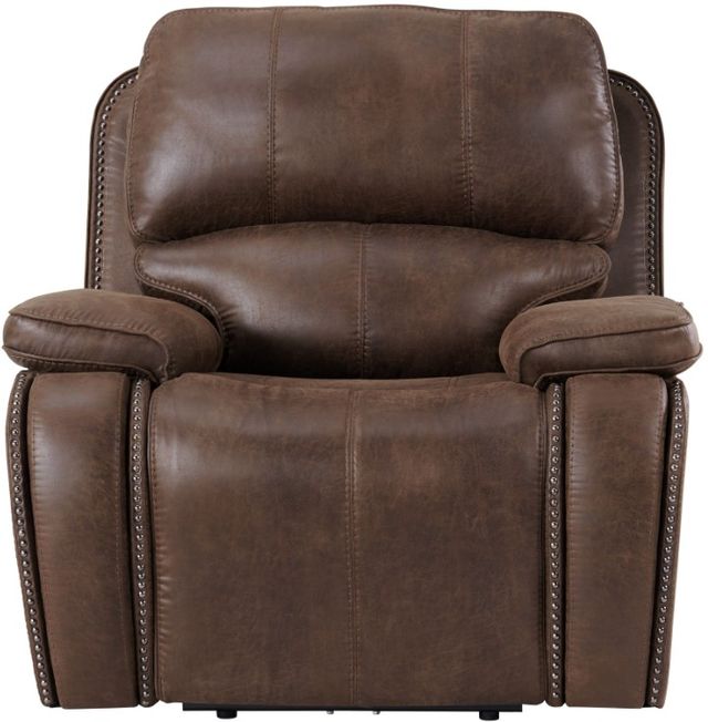 Elements International Atlantis Heritage Brown Power Recliner-2