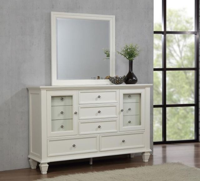 Coaster® Sandy Beach Cream White Dresser and Mirror-2