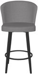 Amisco Benson Black Coral/Silverpoint Swivel Counter Stool-1