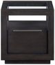 Modus Furniture Oxford Glass Top End Table with Basalt Gray Base-2