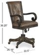 Magnussen Home® Bellamy Peppercorn Upholstered Swivel Chair-2