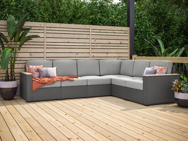 homestyles® Boca Raton Brown Outdoor 6-Seat Sectional-4