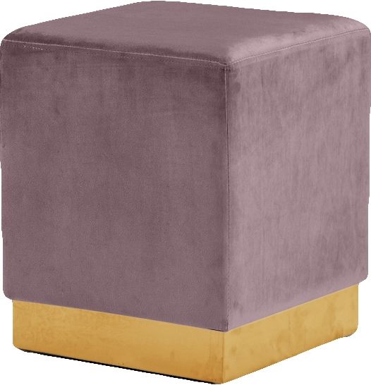 Meridian Furniture Jax Pink Velvet Stool-0