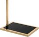 Decor-Rest® Furniture LTD Marcy Black Glass Top Side Table with Black/Gold Base-1