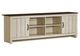 Monarch Specialties Inc. Light Beige 72" TV Stand with Dark Oak Top and 2 Doors-0