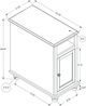 Monarch Specialties Inc. Antique White/Espresso Veneer Narrow Accent Table-1