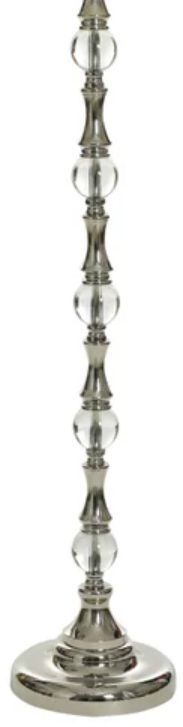 StyleCraft Alyssium Silver/Clear/White Floor Lamp-2